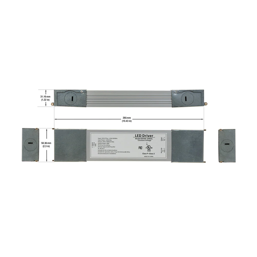 0-10V/Triac/ELV Dimmable Constant Voltage LED Driver 24V 4000mA 96W, EDHW-2496AL - Image 2