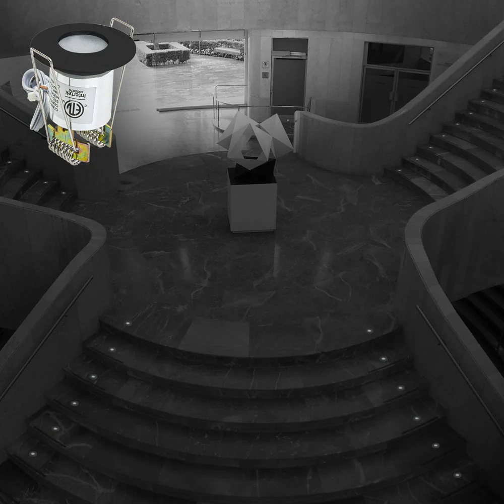 P105-BK-3000 Round LED Step Light, 0.6W 12V 3000K(Warm White) - Image 4