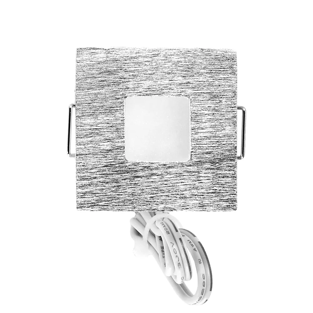 P105-SQ-SN-3000K Square LED Step Light, 12V 0.6W 3000K(Warm White) - Image 3