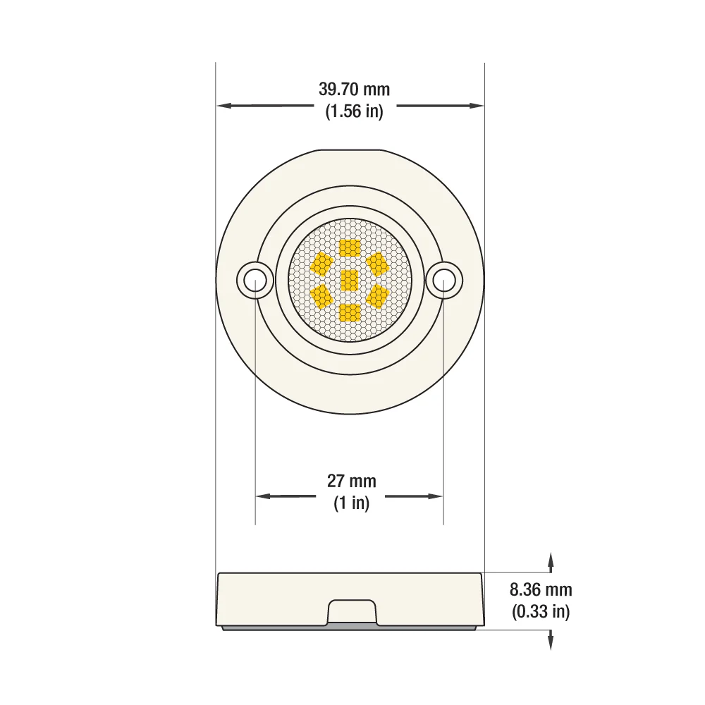 1.5 inch Round Disc LED Module P01-600-930-120-S1-18S300, 120V 8W 3000K(Warm White) - Image 2