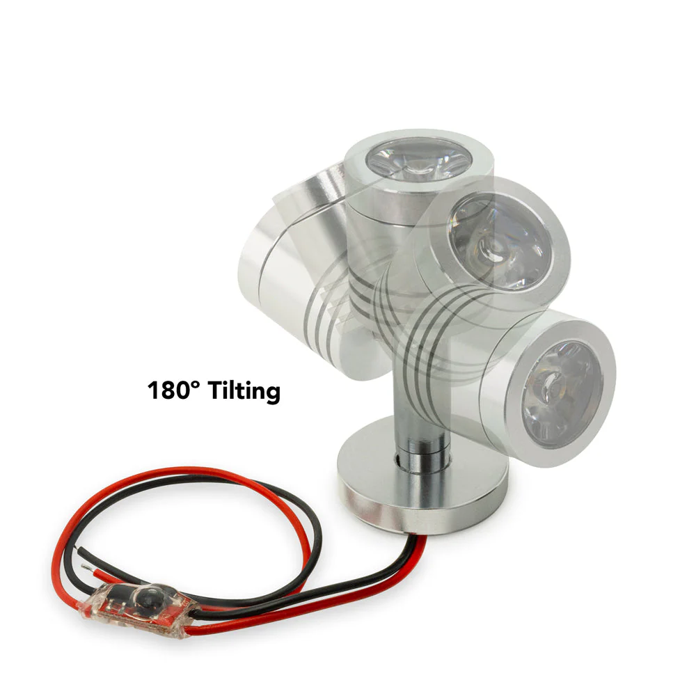 1 x 1W Adjustable Spot Light 12-24V - 3000K (Warm White) - Image 3