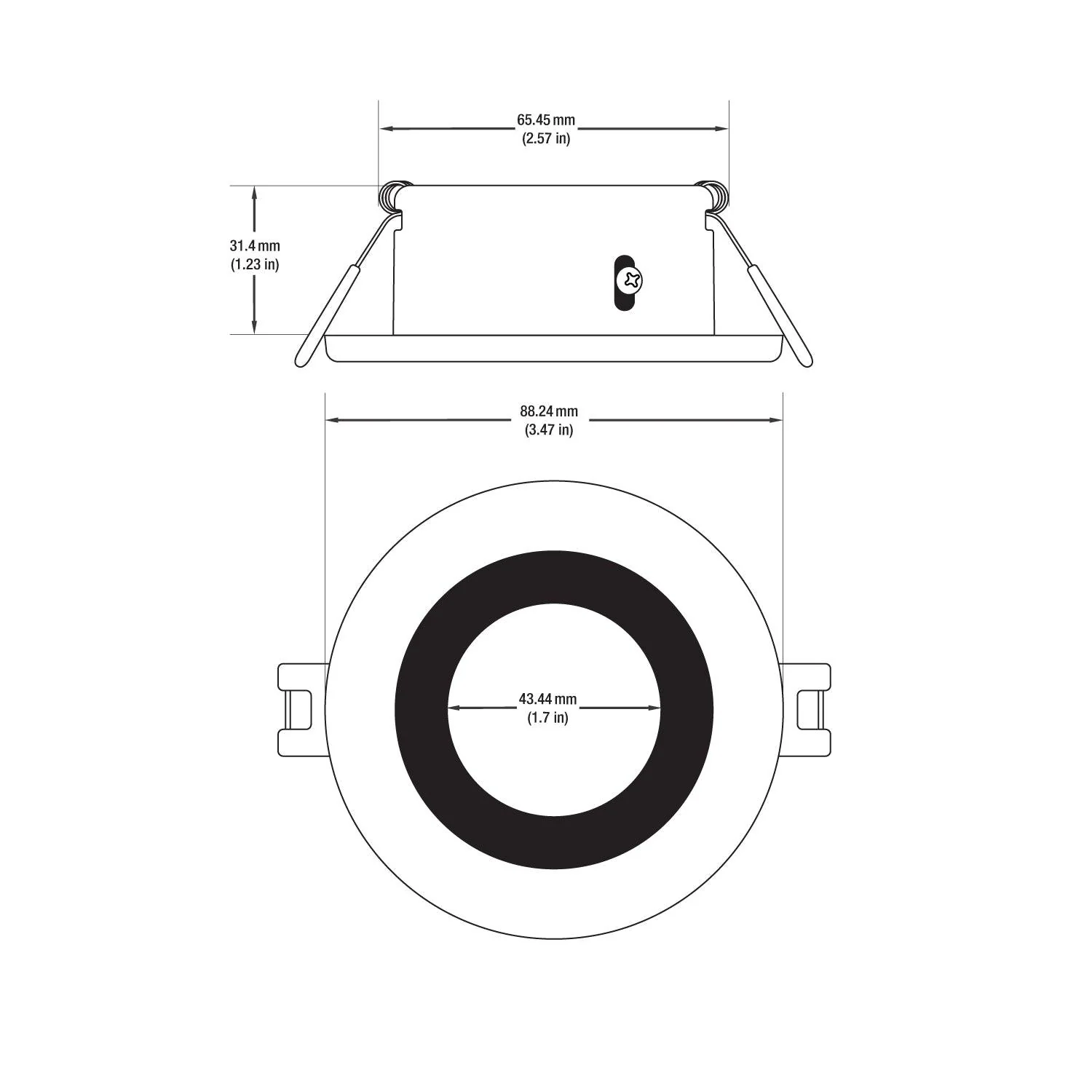 MTR-10B 12V Recessed LED Light Fixture, 2.5 inch Black - Image 2
