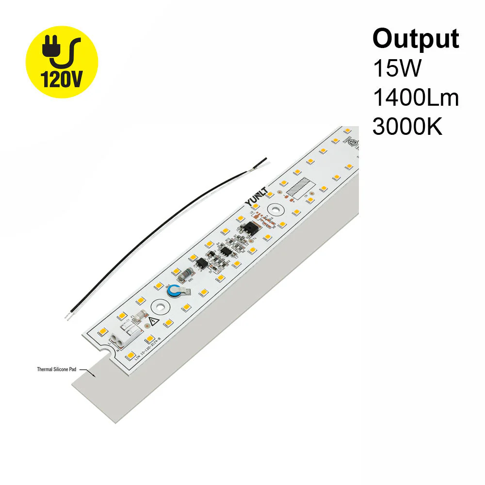 10 inch Linear ZEGA LED Module LIN 10-015W-930-120-S3-Z1B, 120V 15W 3000K(Warm White)