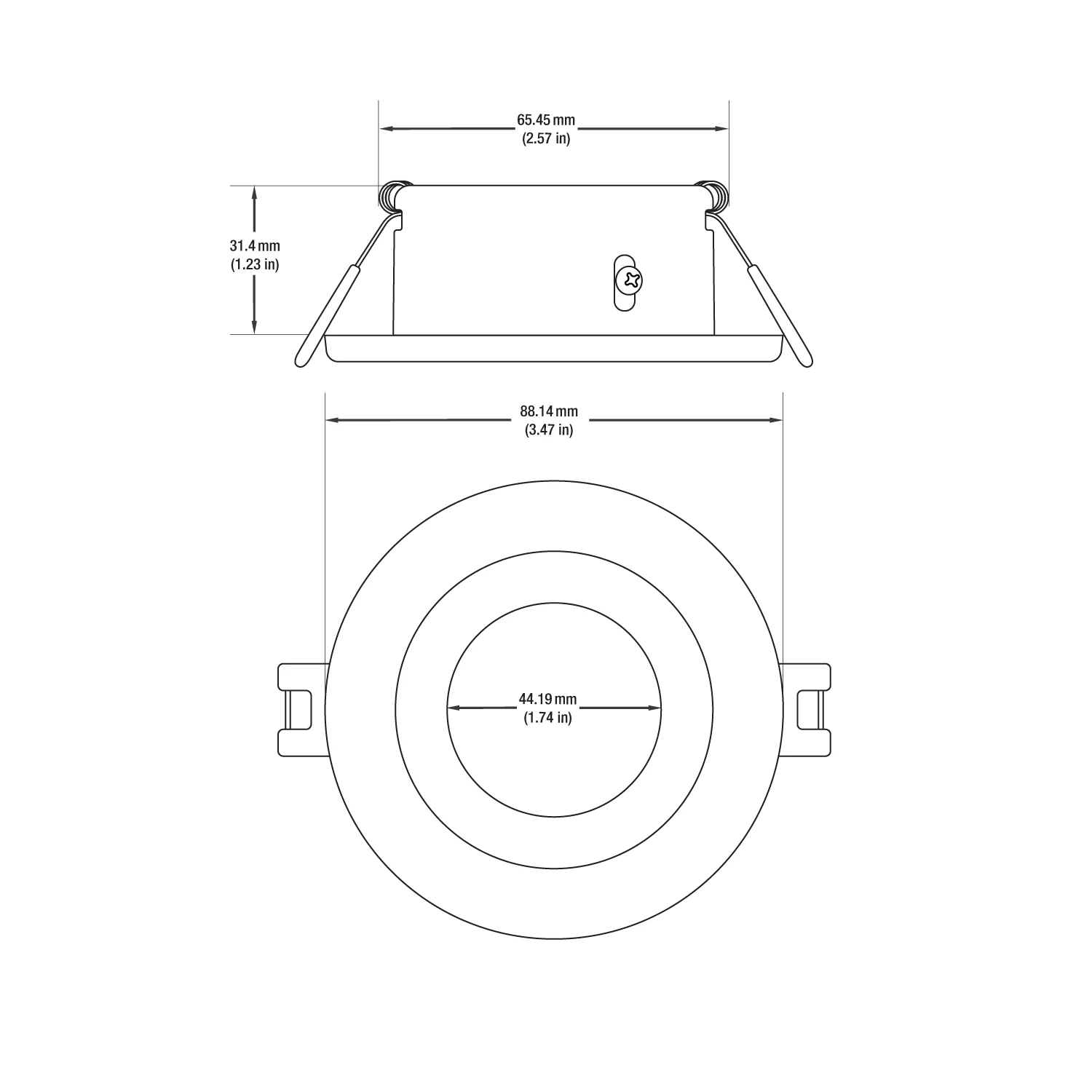 MTR-10W 12V Recessed LED Light Fixture, 2.5 inch Round White - Image 2