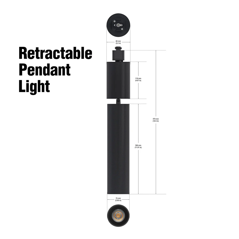 Adjustable hight Black Track Pendant Light Dimmable GD22D10A-3CCT-B, 120V 10W 3CCT 36 Degree - Image 2