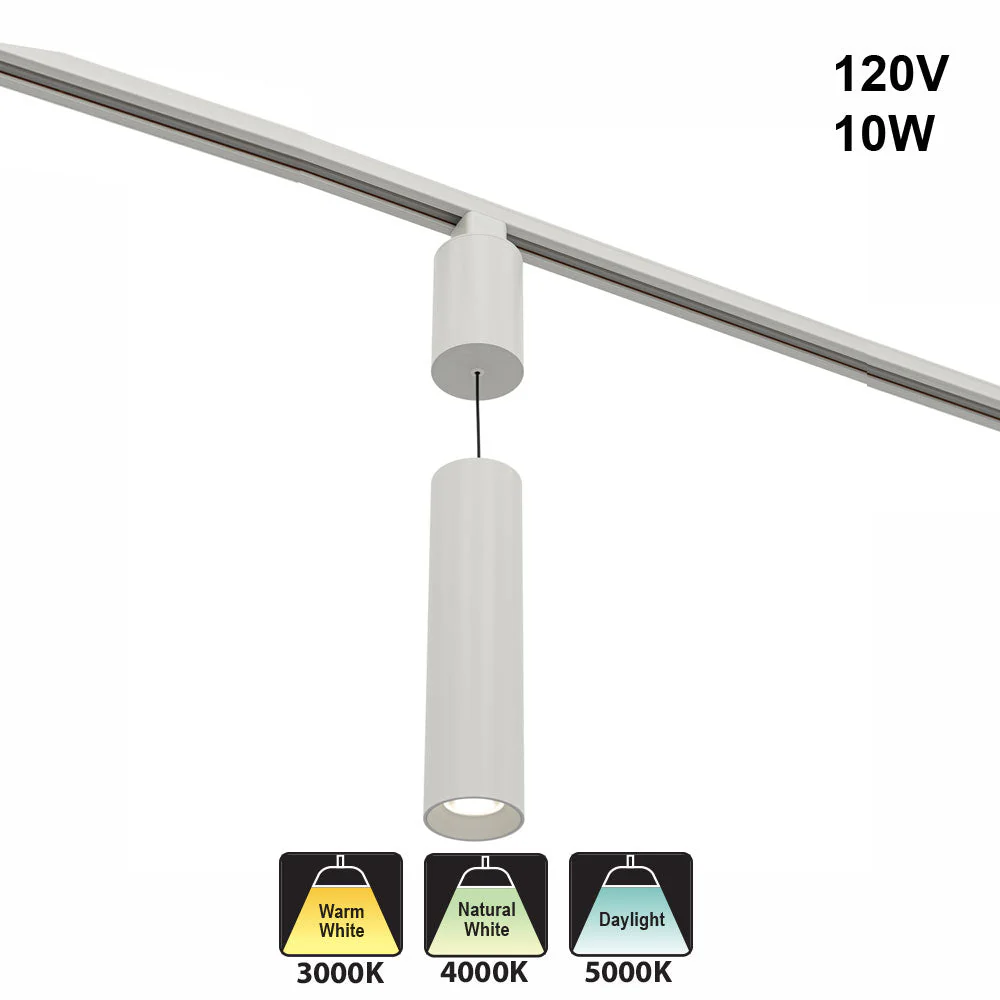 Adjustable hight white Track Pendant Light Dimmable GD22D10A-3CCT-W, 120V 10W3CCT 36 Degree