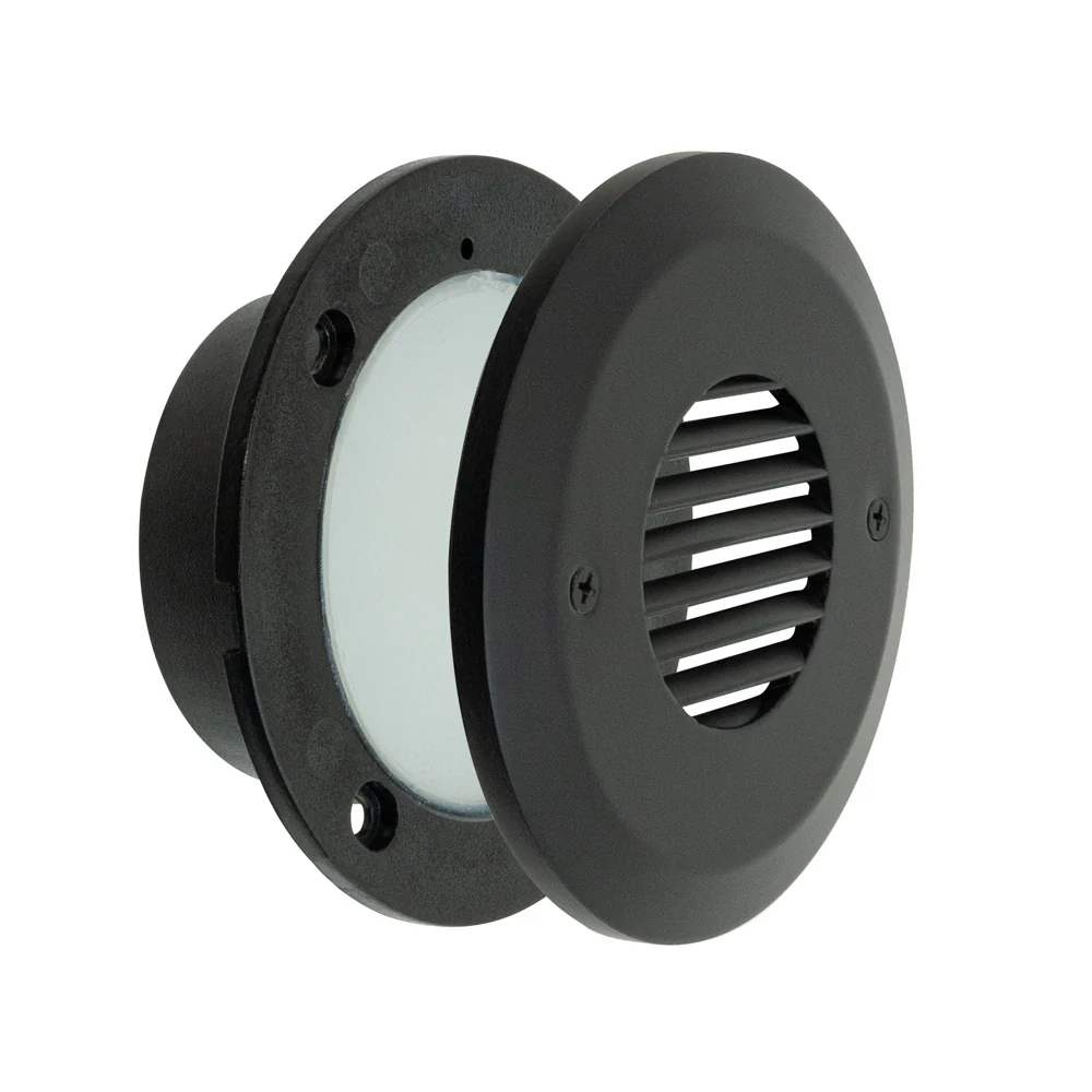 ALED-RD05HV Round Gang LED Step light, 100-240V 2.5W 3000K(Warm White) Black - Image 4