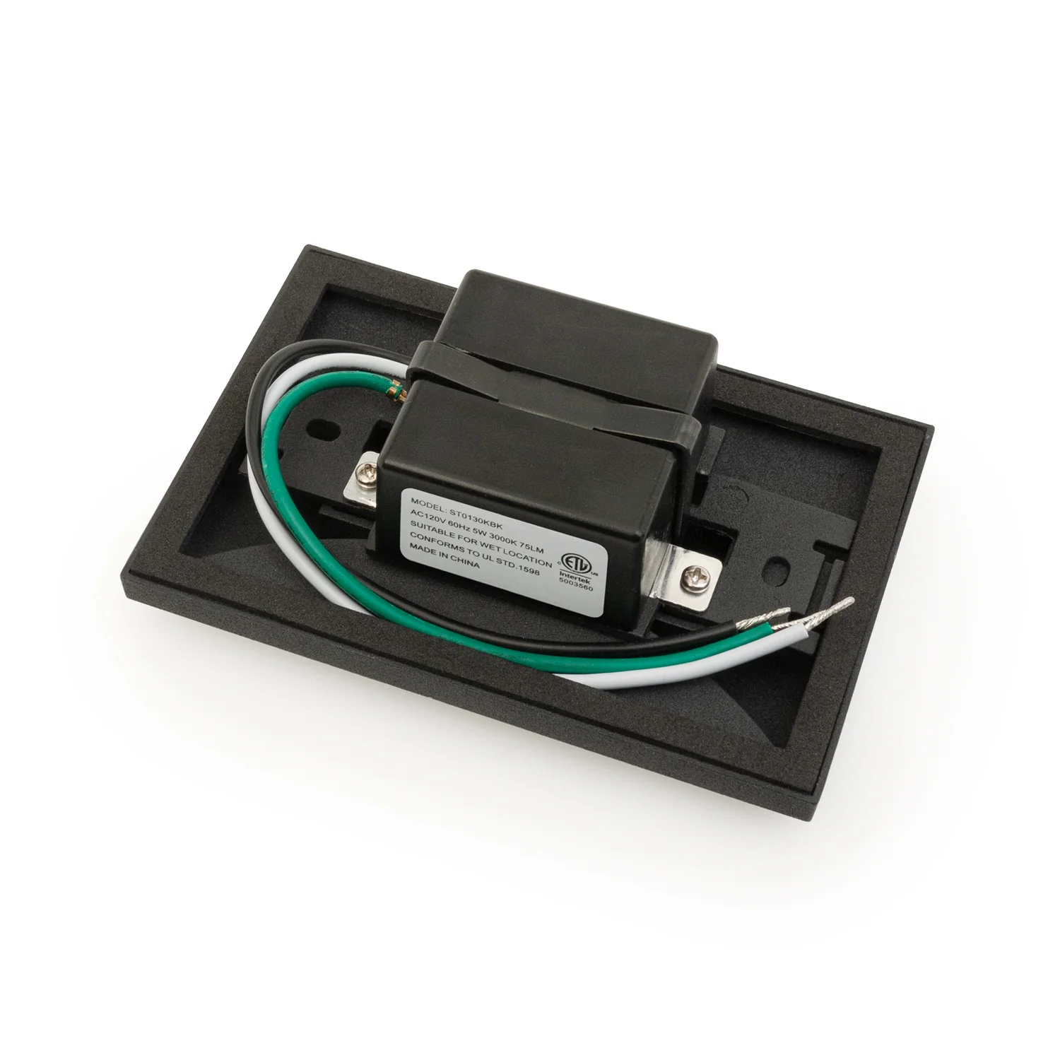 ST0130KBK LED Step Light Horizontal Black, 120V 5W 3000K(Warm White) - Image 4