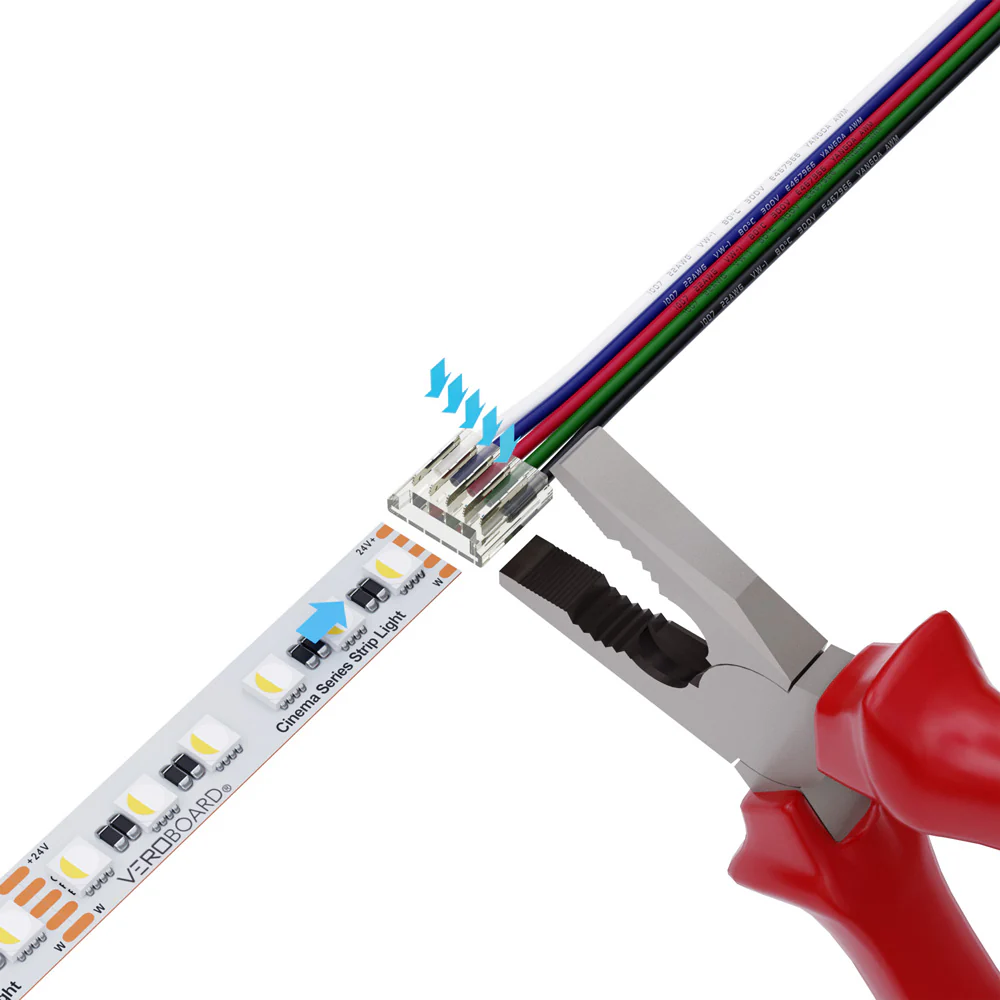 12mm LED Strip to Wire Connectors, 50RGBWBC-12mm-1S1W RGBW (Pack of 1) - Image 3