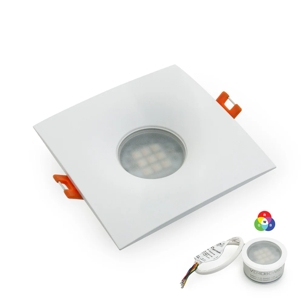 MTR-12W 12V Recessed LED Light Fixture, 2.5 inch Square White - Image 7