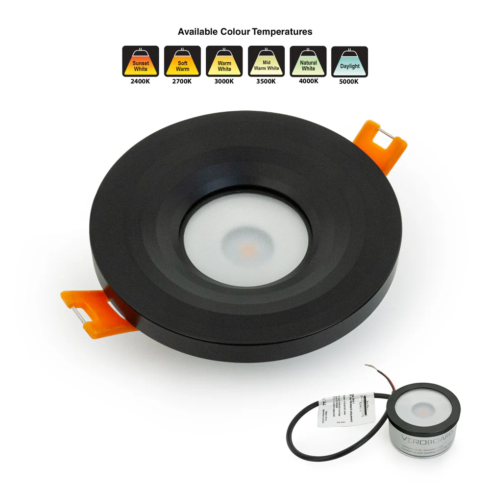 MTR-13B 12V Recessed LED Light Fixture, 2.5 inch Round Black - Image 5