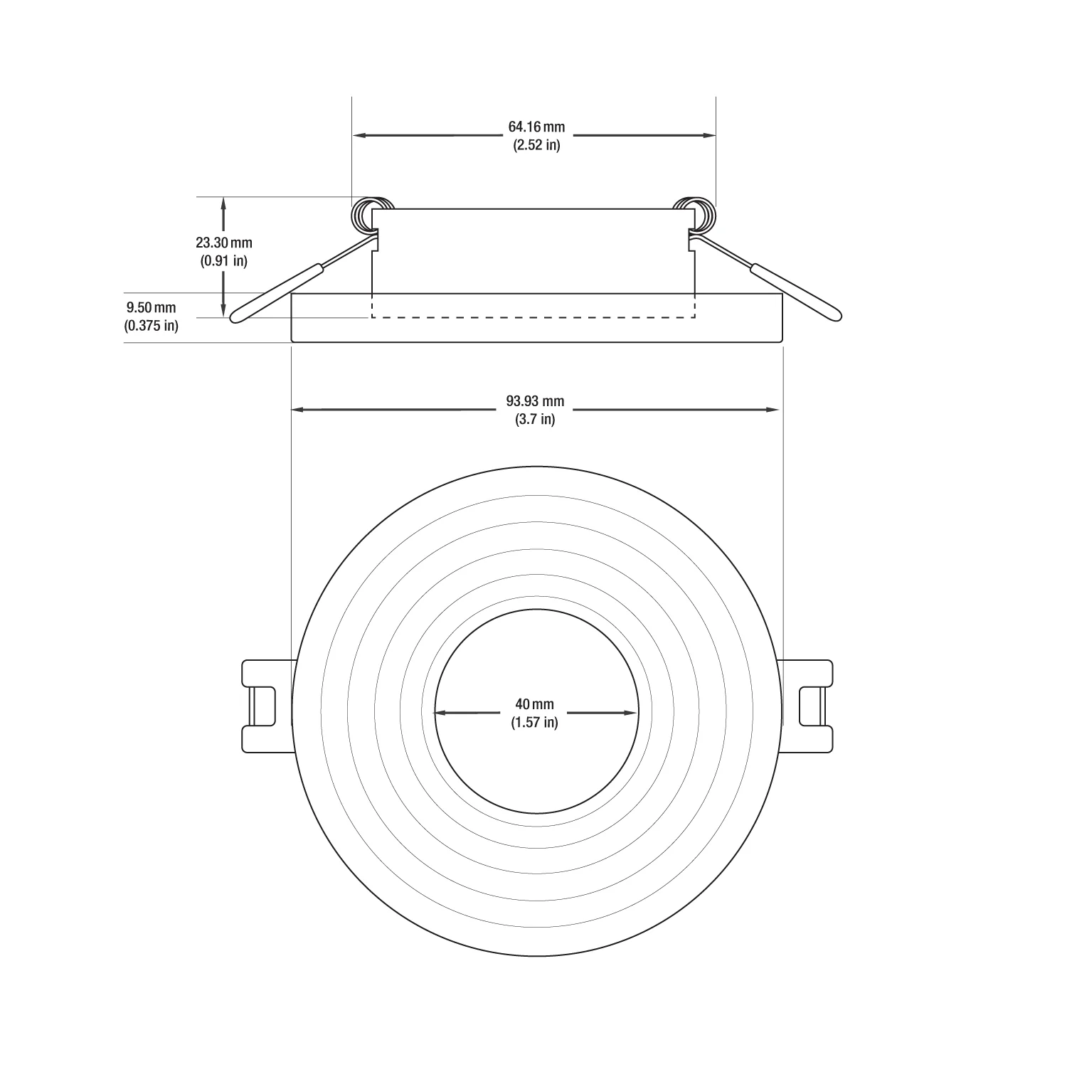 MTR-13W 12V Recessed LED Light Fixture, 2.5 inch Round White - Image 2