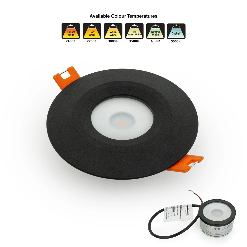 MTR-14B 12V Recessed LED Light Fixture, 2.5 inch Round Black - Image 5