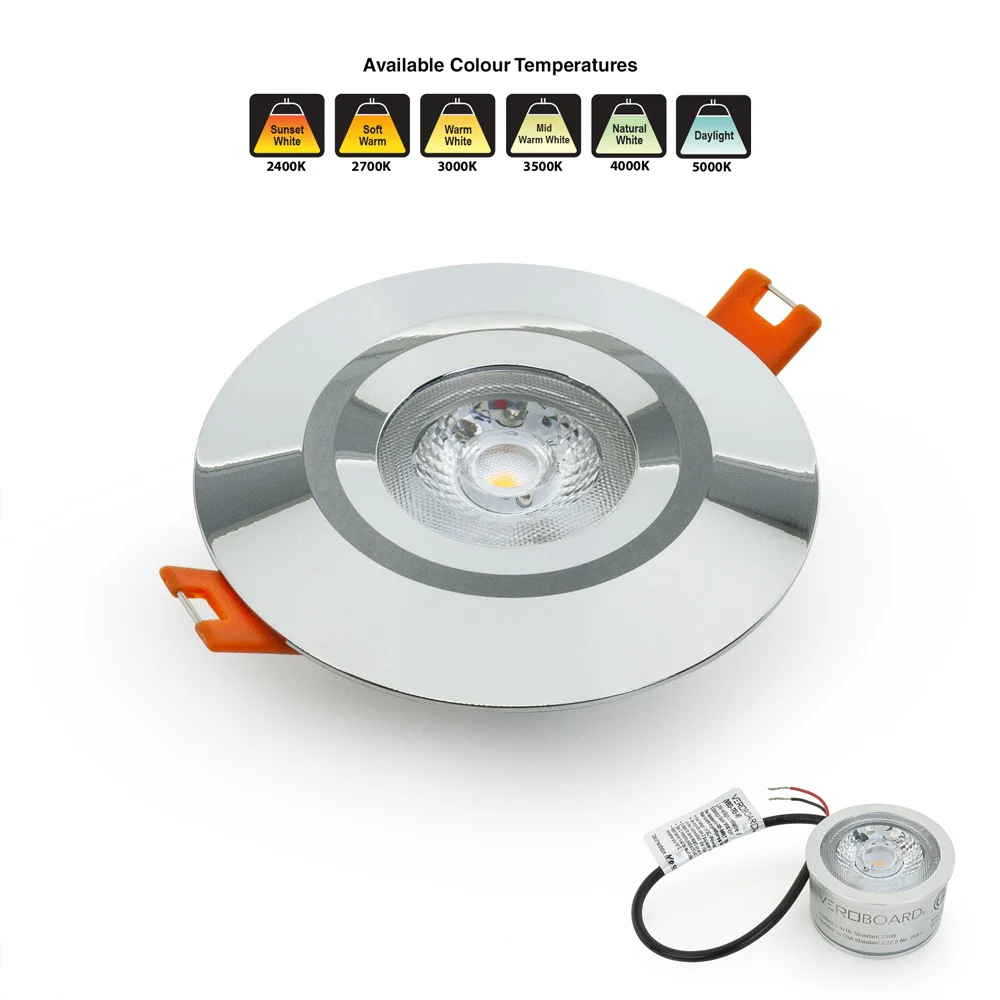 MTR-14C 12V Recessed LED Light Fixture, 2.5 inch Round Chrome - Image 8