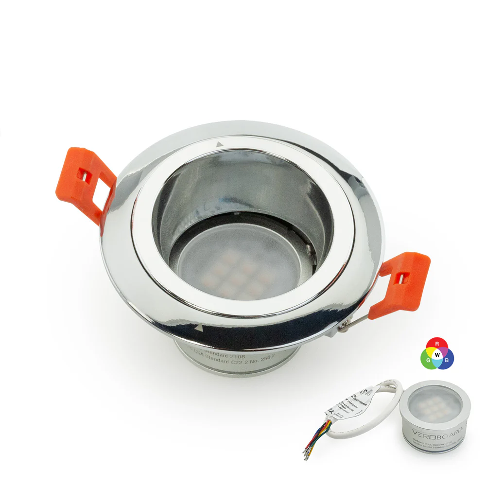 MTR-16C 12V Recessed LED Light Fixture, 3 inch Round Chrome - Image 7