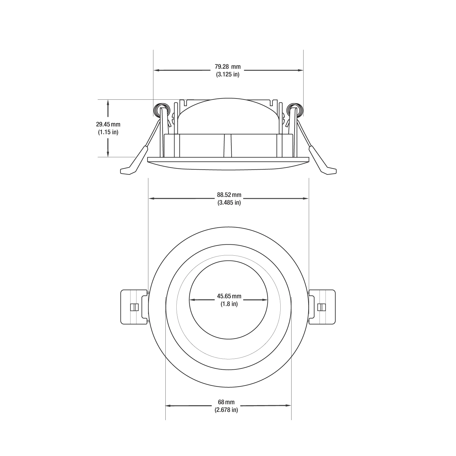 MTR-16W 12V Recessed LED Light Fixture, 3 inch Round White - Image 2