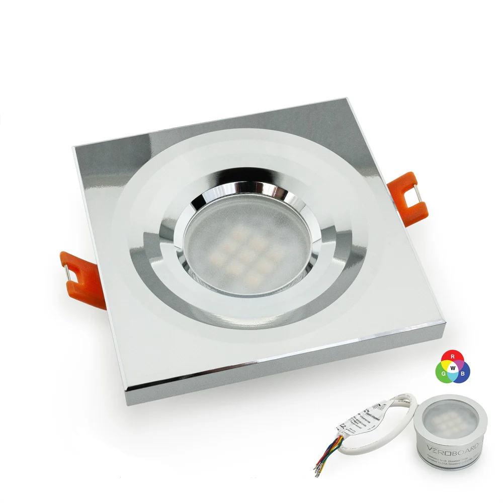 MTR-1C 12V Recessed LED Light Fixture, 2.5 inch Square Chrome - Image 7