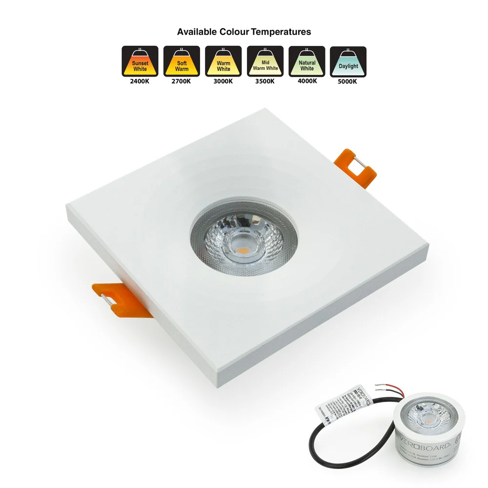 MTR-1W 12V Recessed LED Light Fixture, 2.5 inch Square White - Image 6
