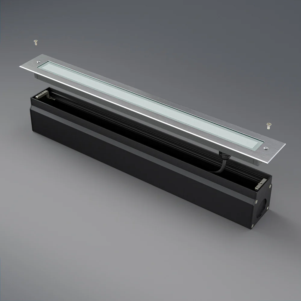 20-inch Outdoor Linear Recessed LED Inground Light 24V 13.2W 3000K, I-LIN-2F-30-24V-3K - Image 4
