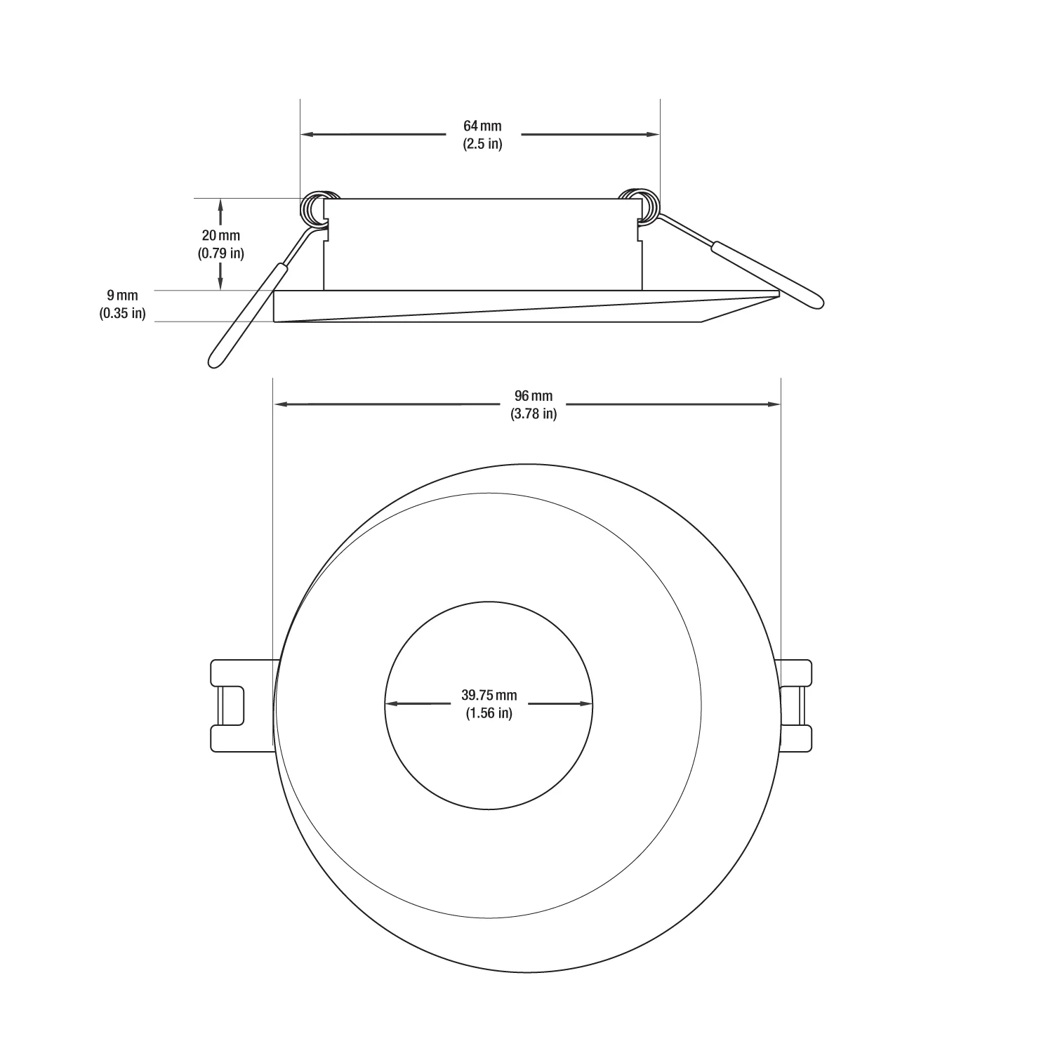 MTR-2C 12V Recessed LED Light Fixture, 2.5 inch Round Chrome - Image 2