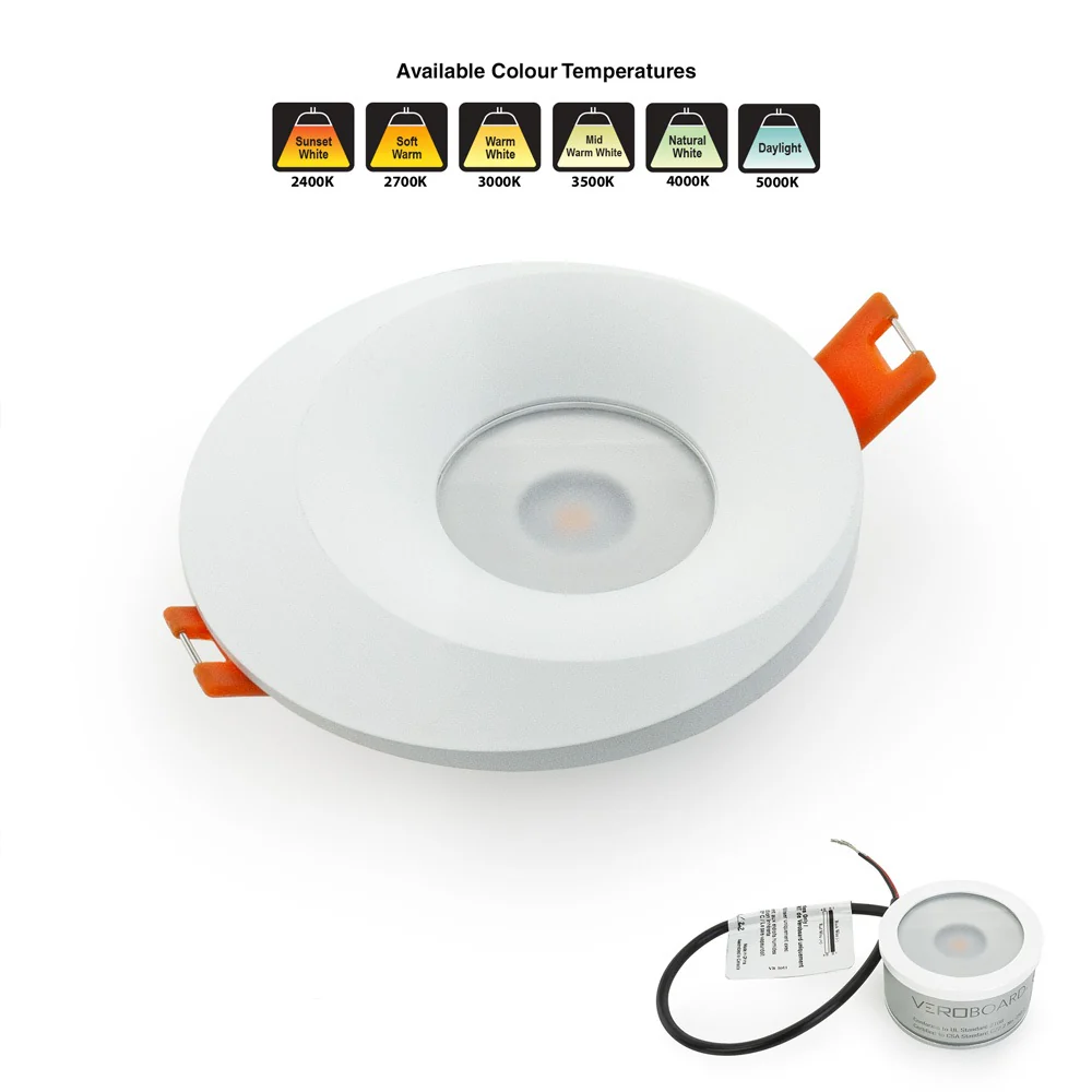 MTR-2W 12V Recessed LED Light Fixture, 2.5 inch Round White - Image 5