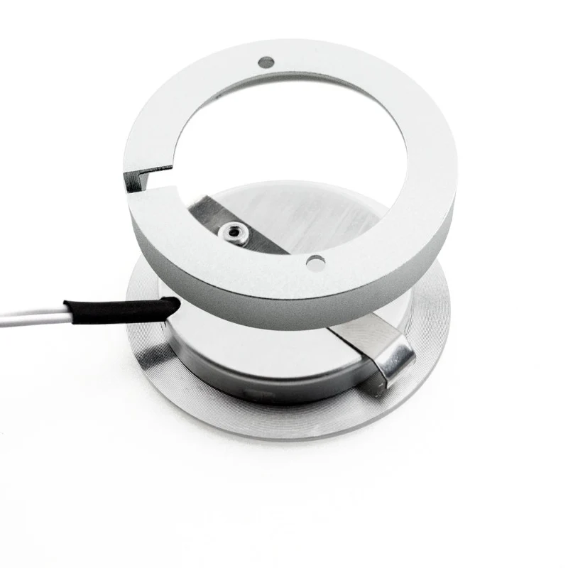 Round LED Retrofit Cabinet Puck Light, 12V 3.5W 3000K(Warm White) Silver Grey - Image 2