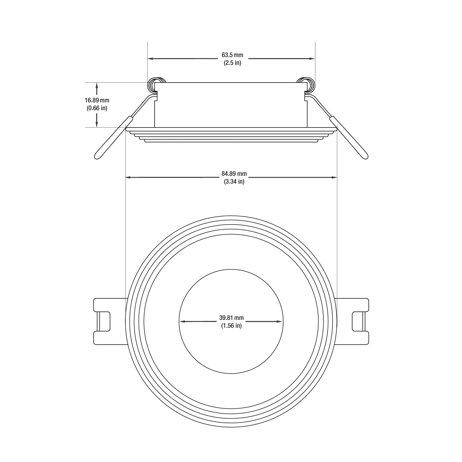 MTR-3C 12V Recessed LED Light Fixture, 2.5 inch Round Chrome - Image 2