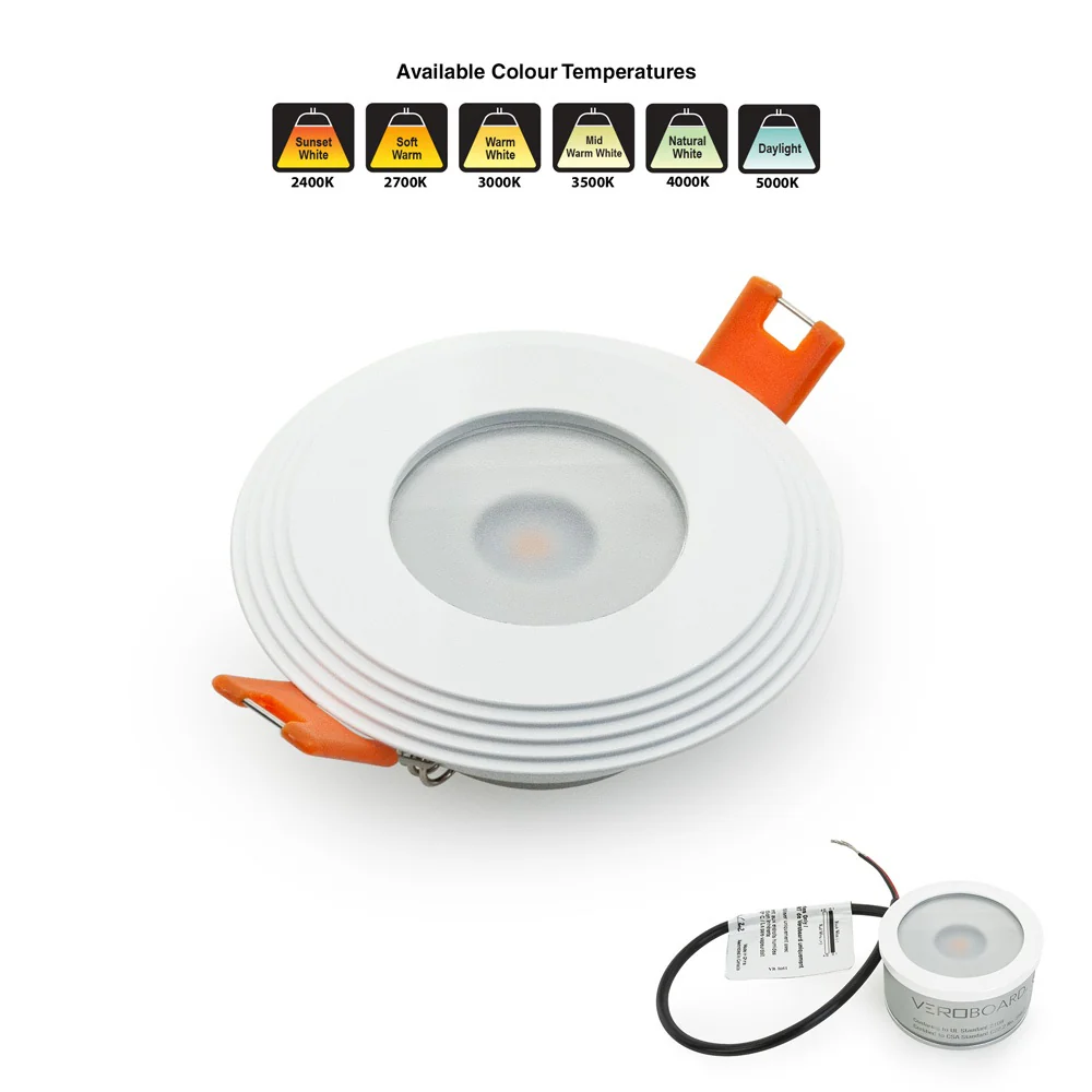MTR-3W 12V Recessed LED Light Fixture, 2.5 inch Round White - Image 5