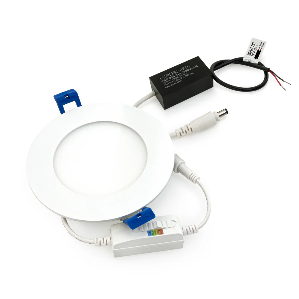 4 inch flat Round Panel light with FT6 rated wire, 12~36V 9W 5CCT(2.7K, 3K, 3.5K, 4K, 5K) - Image 4
