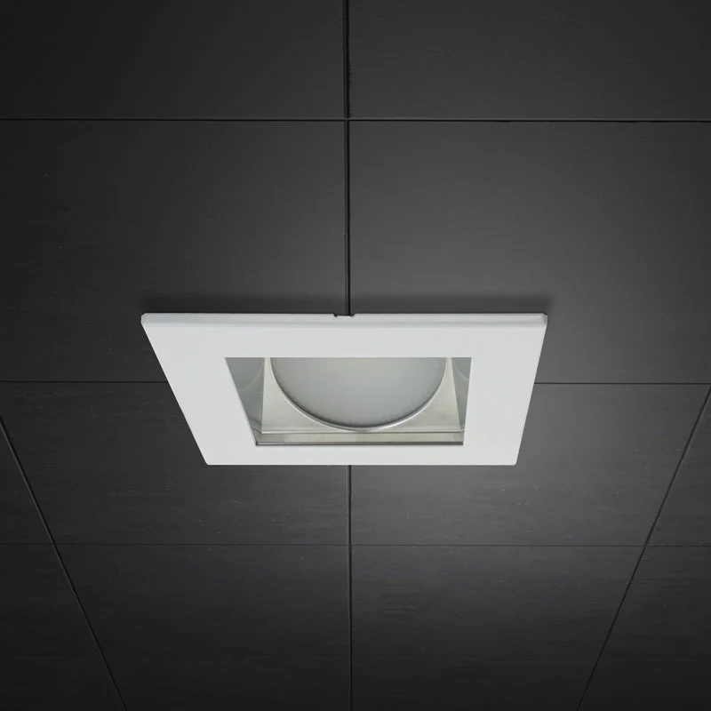 4 inch Dimmable Commercial Recessed LED Downlight / Ceiling Light with Sloped Ceiling Reflector Square Trim, 120-347V 20W - Image 3