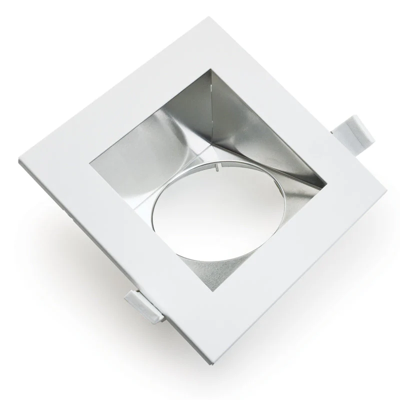 4 inch Dimmable Commercial Recessed LED Downlight / Ceiling Light with Sloped Ceiling Reflector Square Trim, 120-347V 20W - Image 6