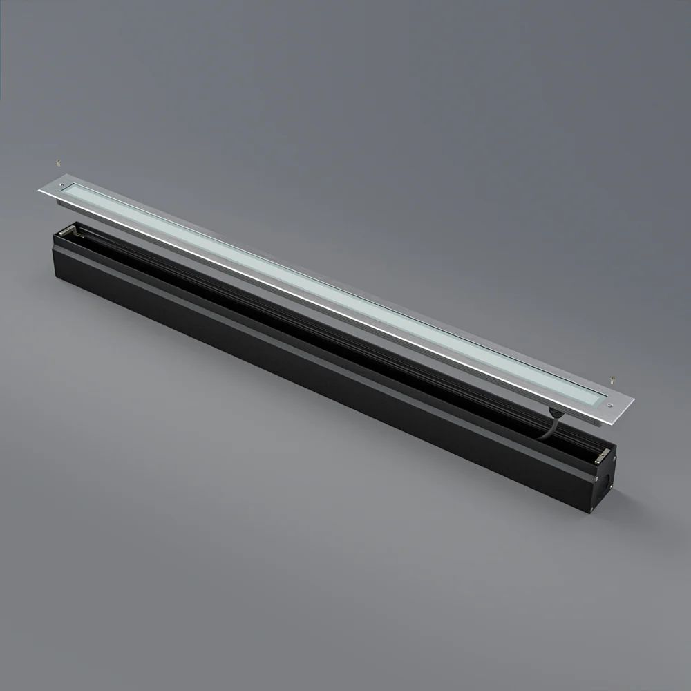 40-inch Outdoor Linear Recessed LED Inground Light 24V 26.5W 3000K, I-LIN-4F-30-24V-3K - Image 2