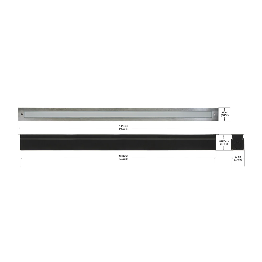40-inch Outdoor Linear Recessed LED Inground Light 24V 26.5W 3000K, I-LIN-4F-30-24V-3K - Image 4
