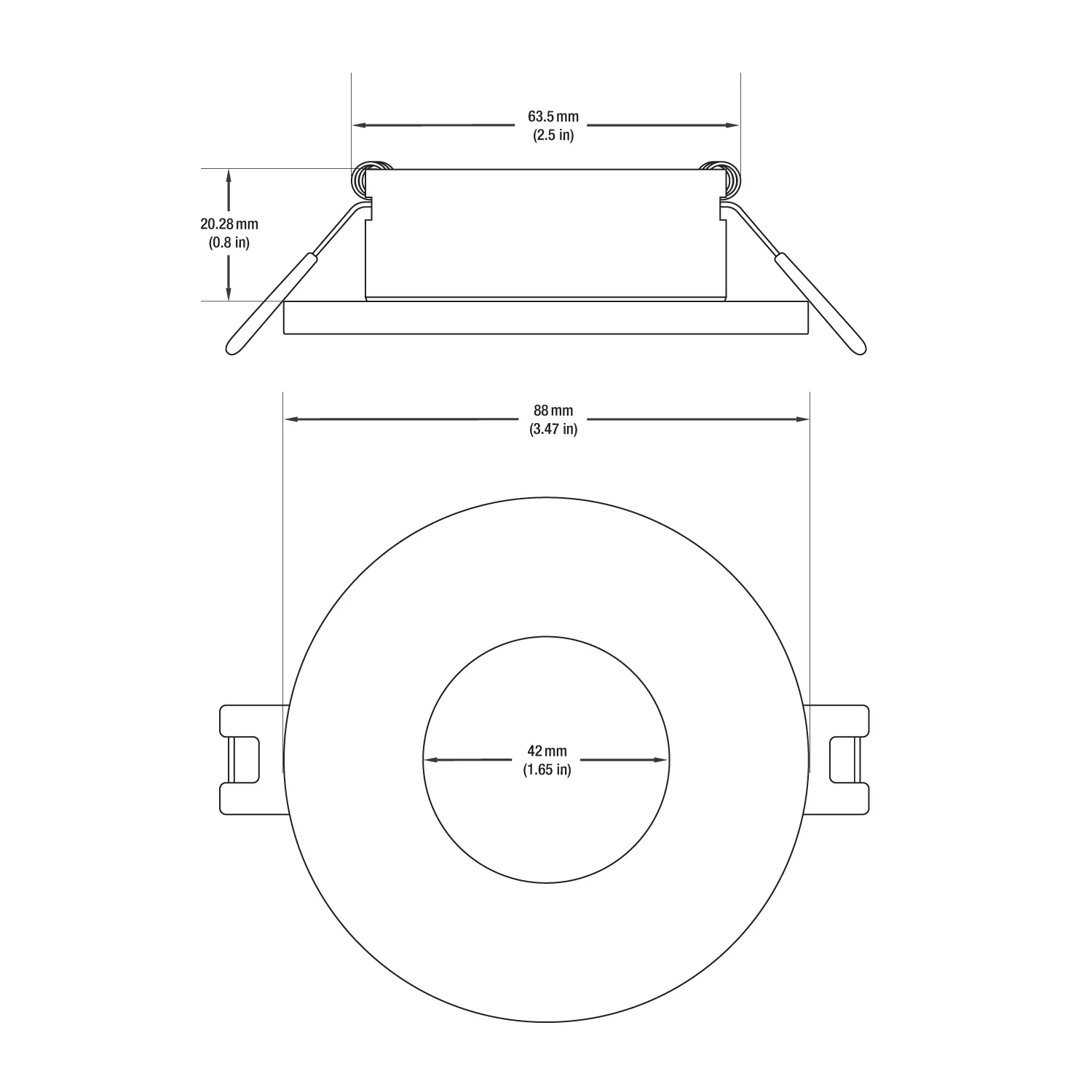 MTR-4C 12V Recessed LED Light Fixture, 2.5 inch Round Chrome - Image 2