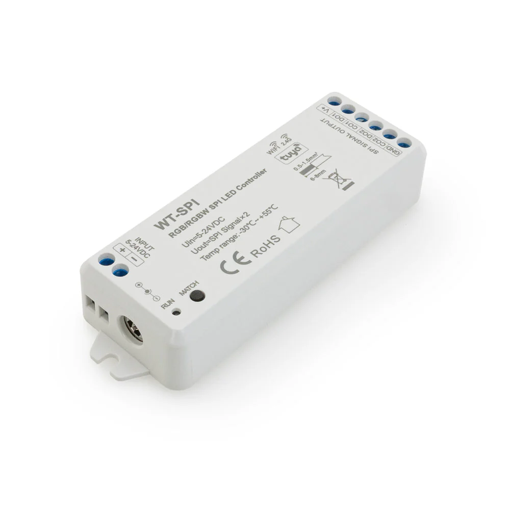5-24VDC WiFi & RF RGB/RGBW SPI LED Controller WT-SPI (Tuya App) - Image 3