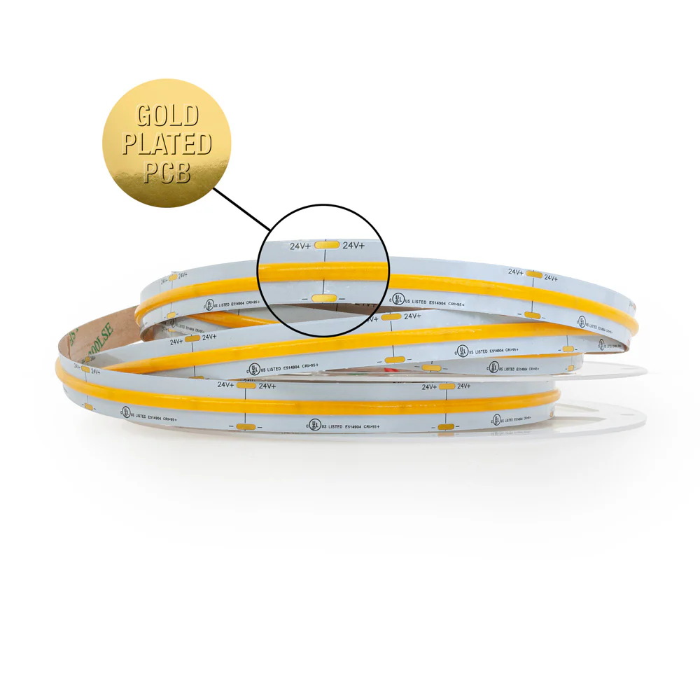 5M(16.4ft) Indoor LED Strip COB, 24V 4.5(w/ft) 363(Lm/ft) 480(LEDs/m) CCT(2.7K, 3K, 3.5K, 4K, 5K) - Image 3