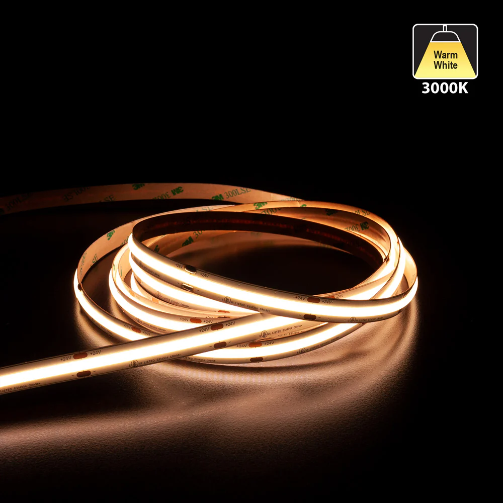 5M(16.4ft) Indoor LED Strip COB, 24V 4.5(w/ft) 363(Lm/ft) 480(LEDs/m) CCT(2.7K, 3K, 3.5K, 4K, 5K) - Image 6