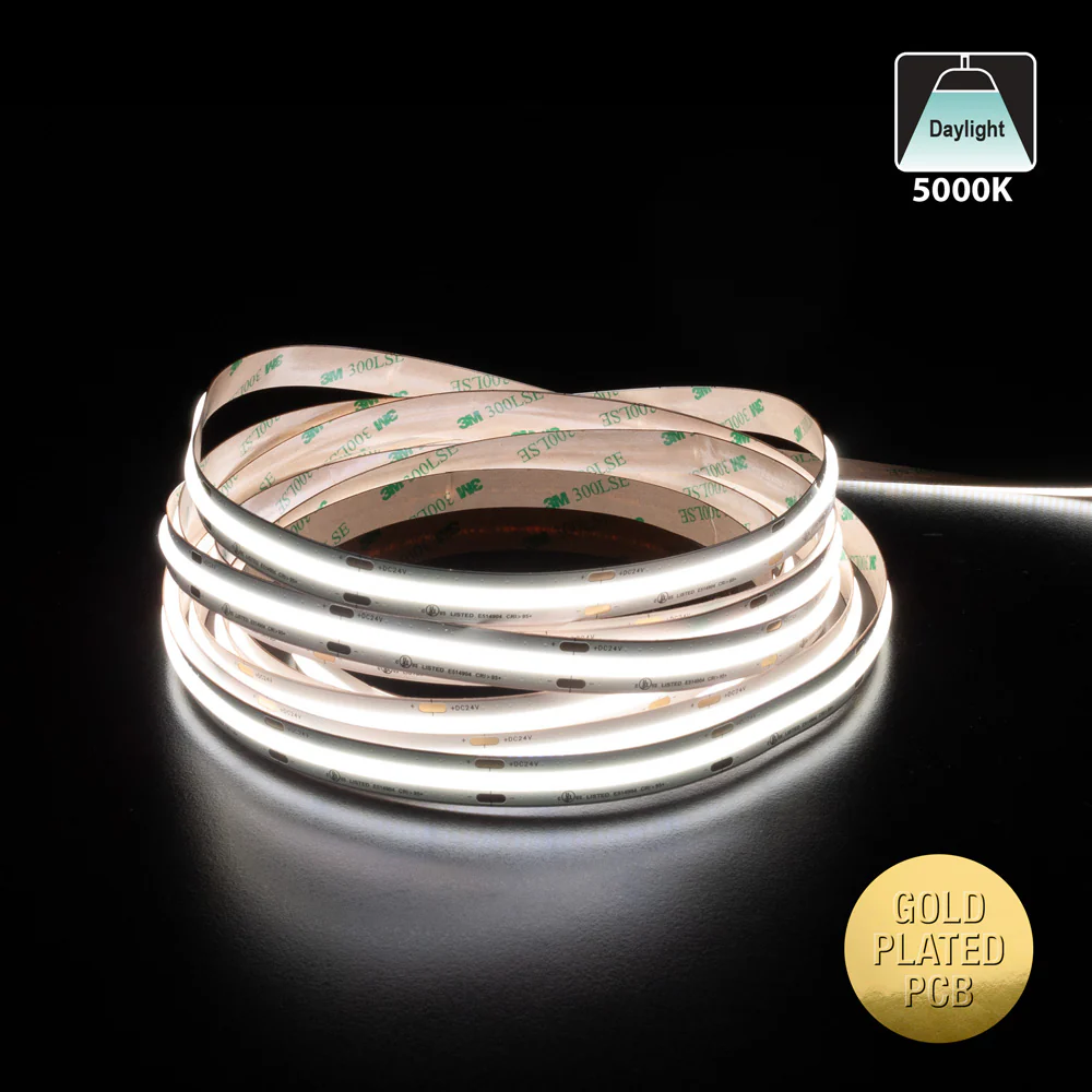 5M(16.4ft) Indoor LED Strip COB, 24V 4.5(w/ft) 363(Lm/ft) 480(LEDs/m) CCT(2.7K, 3K, 3.5K, 4K, 5K) - Image 9