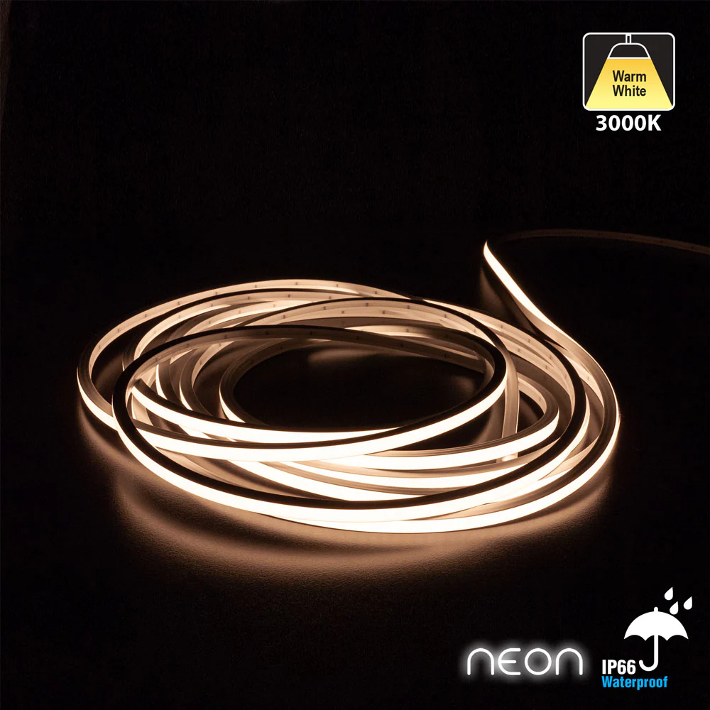 5M(16.4ft) LED Neon light Strip N0606-3000-SF-W, 3000K(Warm White) Dimmable Silicone Waterproof Casing Side Emitting. - Image 3