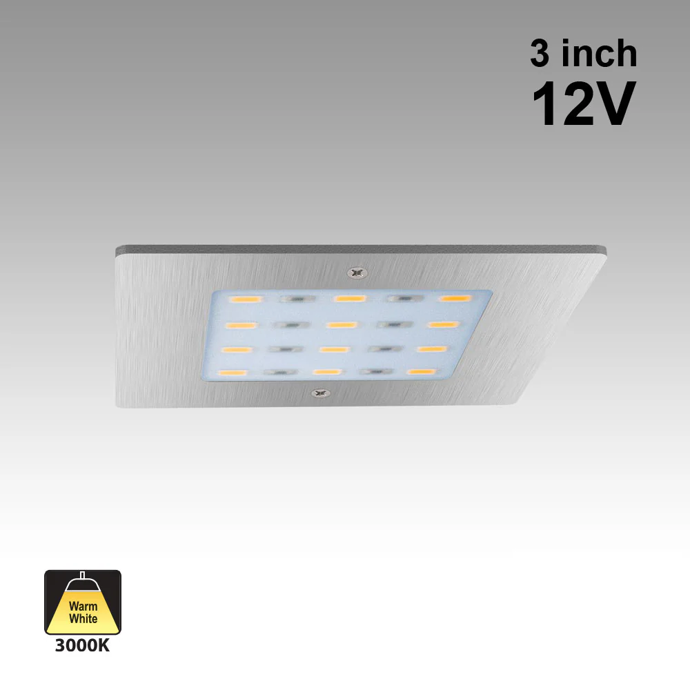 5W LED Square Ultrathin Cabinet Light Surface Mounted 3000K(Warm White)