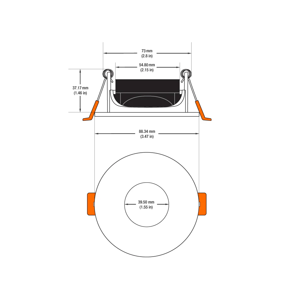 MTR-5W 12V Recessed LED Light Fixture, 2.5 inch Round White - Image 2
