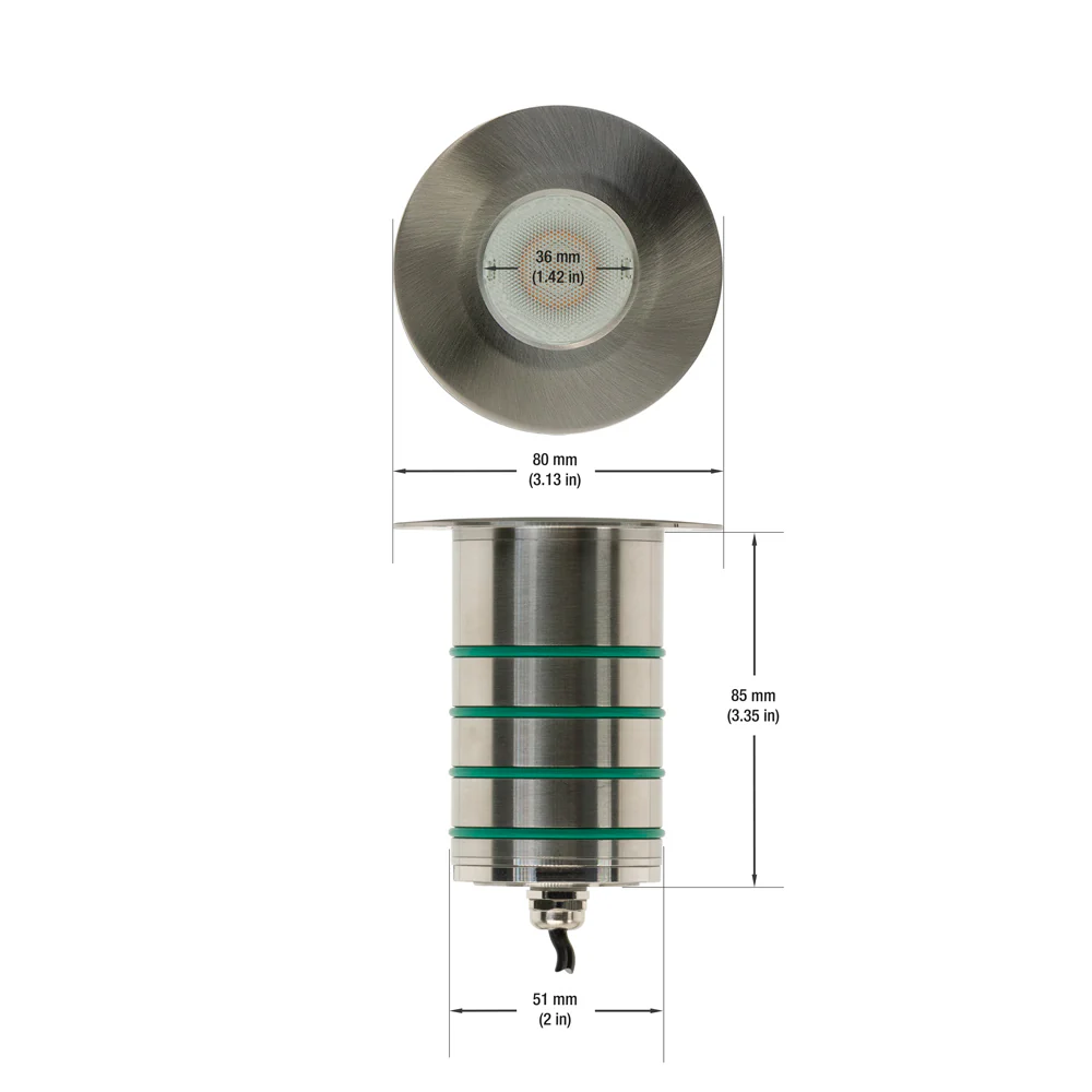 Round Inground Light with Concrete box, 5W 12VDC 3000K(Warm White) - Image 3