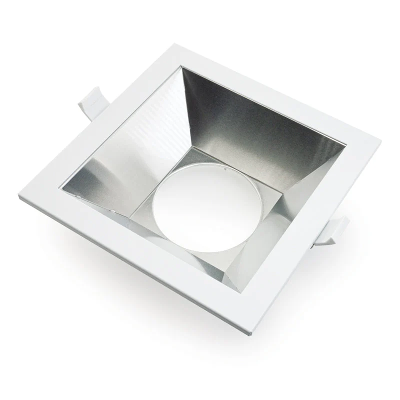 6 inch Dimmable Commercial Recessed LED Downlight / Ceiling Light Reflector Square Trim, 120-347V 20W - Image 3