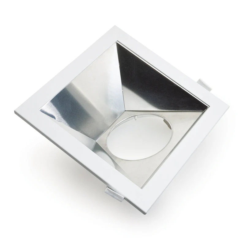 6 inch Dimmable Commercial Recessed LED Downlight / Ceiling Light with Sloped Ceiling Reflector Square Trim, 120-347V 20W - Image 5