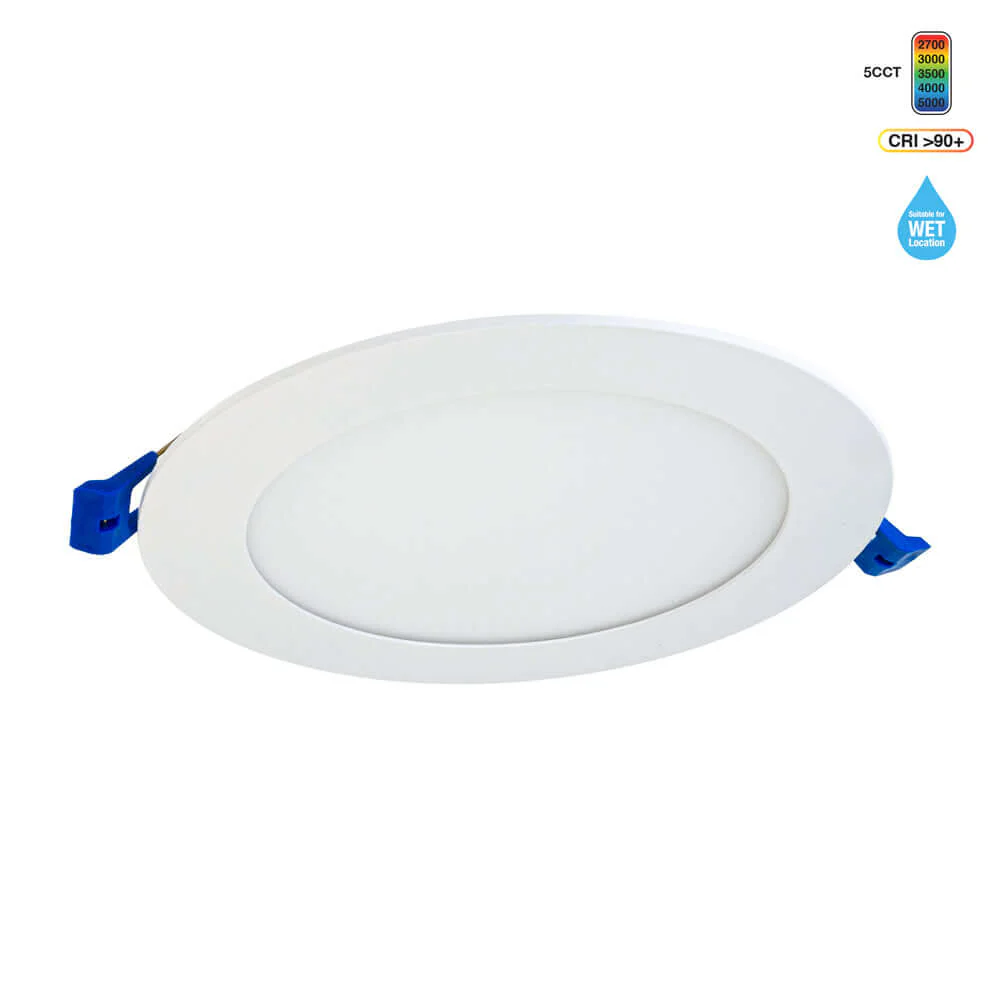 6 inch Round Ultrathin Recessed Ceiling Flat Panel  Light LED-6-S12W-1224V-5CCTWH, 12V~36V 12W 5CCT - Image 3