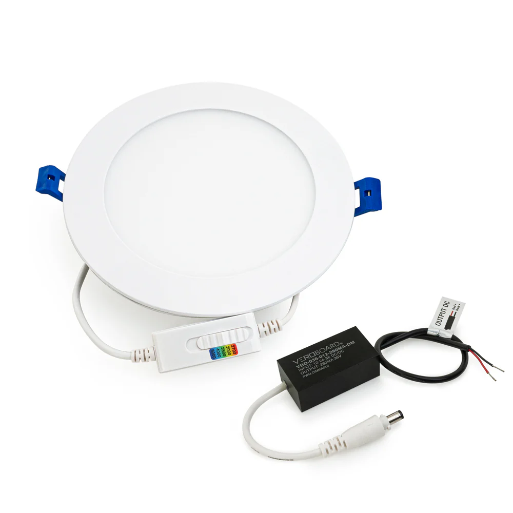 6 inch Round Ultrathin Recessed Ceiling Flat Panel  Light LED-6-S12W-1224V-5CCTWH, 12V~36V 12W 5CCT - Image 4