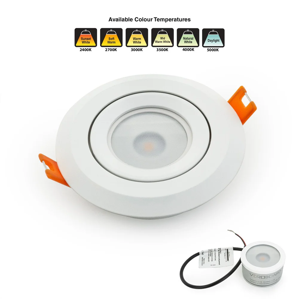 MTR-6W 12V Recessed LED Light Fixture, 3 inch Round White - Image 6
