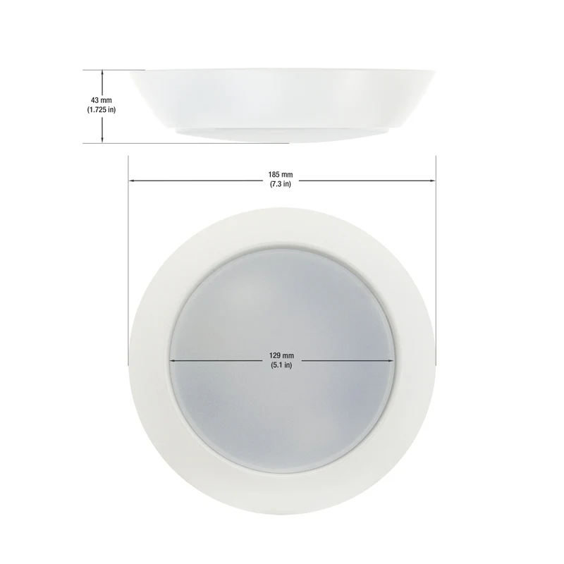 7 inch LED Ceiling Fixture Disk light, 120V 10W 3000K(Warm White) - Image 2