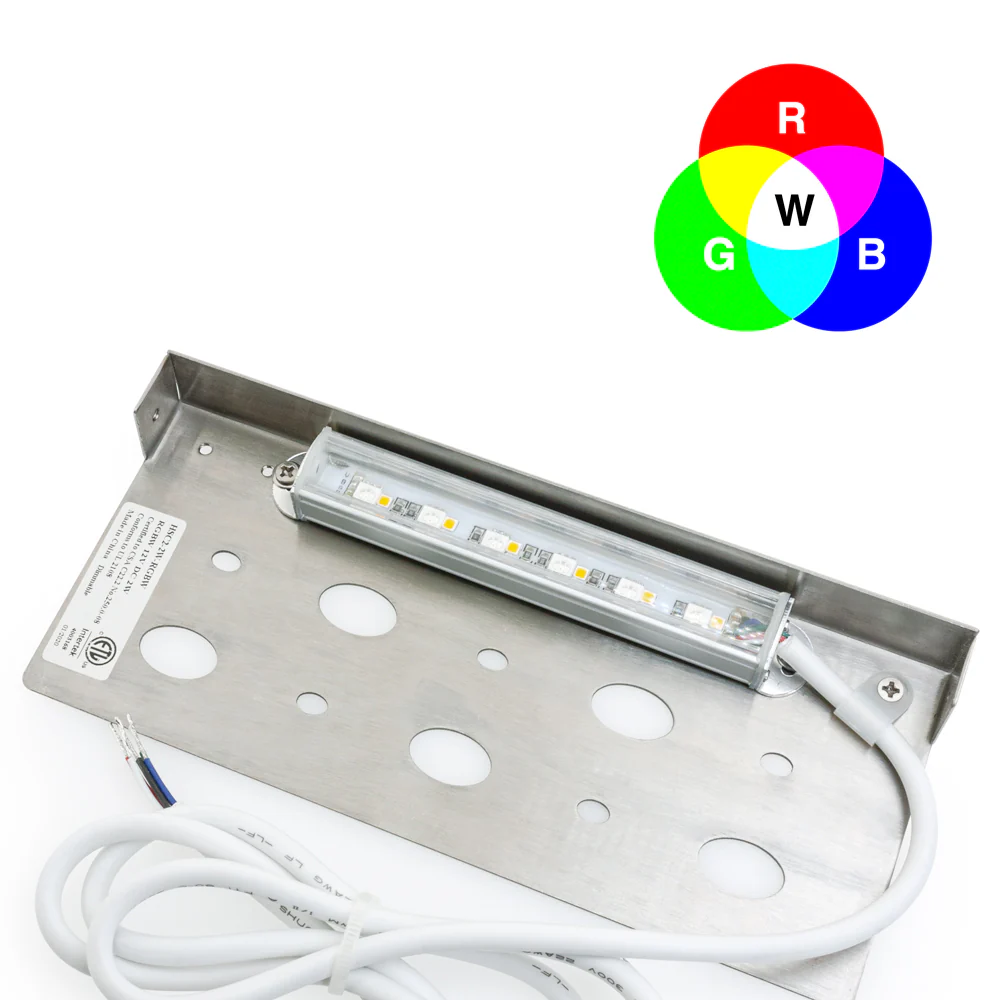 7 inch Step Light, Landscape Retaining Wall Light 12V AC/DC 2W RGBW - Image 3