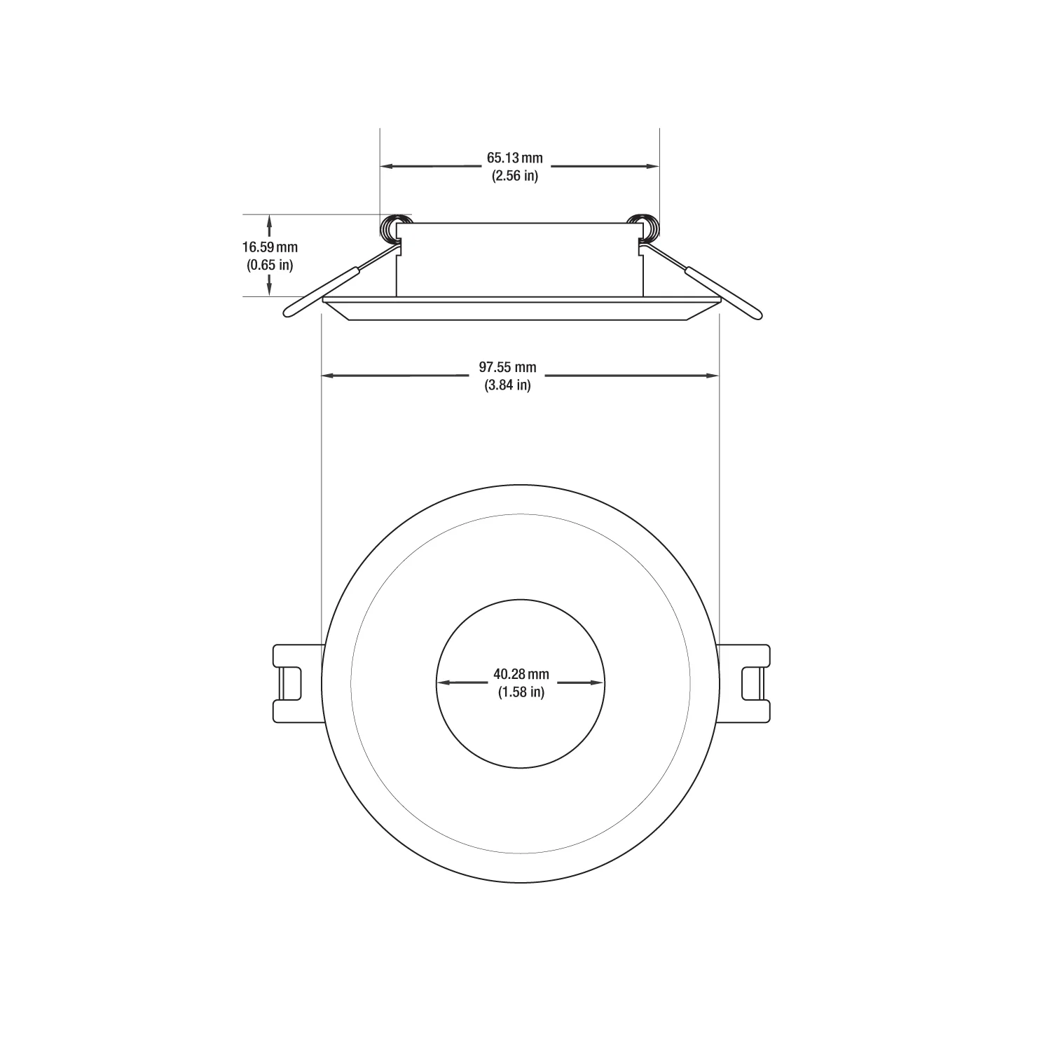MTR-7C 12V Recessed LED Light Fixture, 2.5 inch Round Chrome - Image 2
